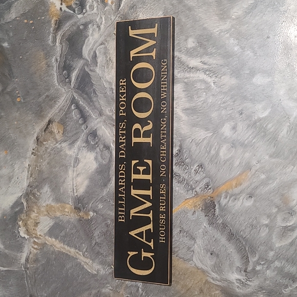 Other - Game Room Sign, Ballards, Darts, Poker, House Rules, No Cheating, No Whining.